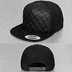 Snapback Cap Diamond Quilted in schwarz