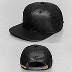 Snapback Cap PU in schwarz