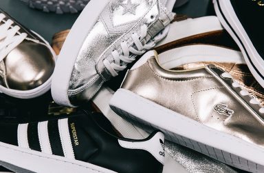 Sneaker in metallic