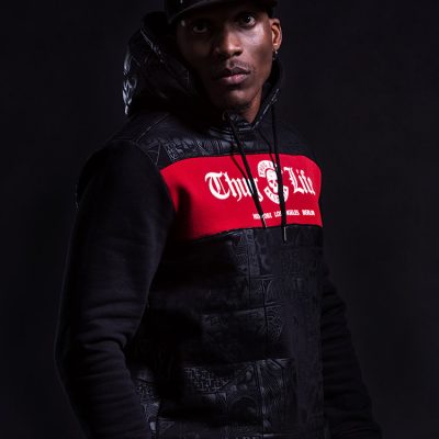 Thug Life schwarz-roter Hoody