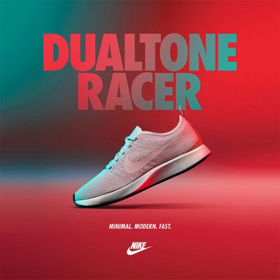 NIKE DUALTONE RACER_grau-rot