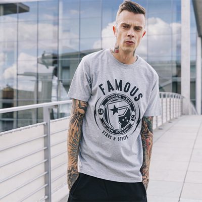 Famous Stars and Straps_Printshirt in Grau