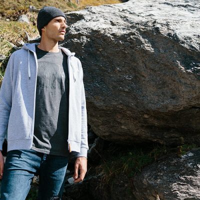 Just Rhyse Zip-Hoodie grau und graues Shirt