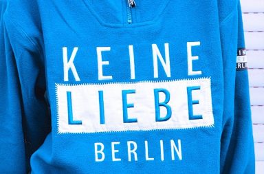 KEINE-LIEBE-Pullover-Blau